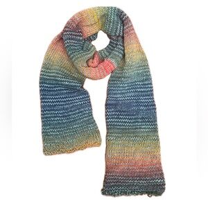 colorful knit scarf